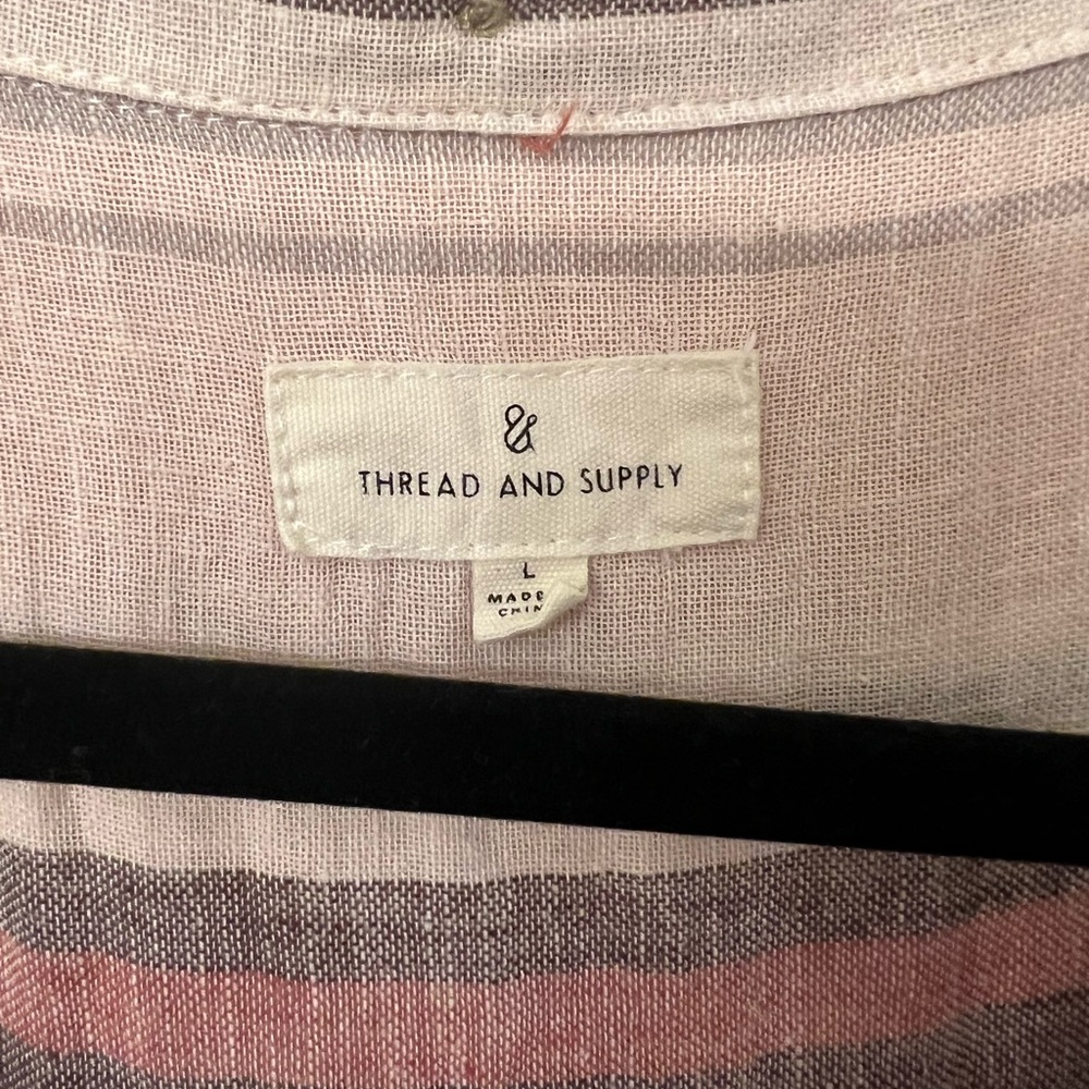 Thread and Supply button down
